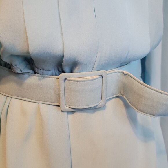 Vintage Monica Richards Dress With Belt Polyester Secretary 70s 80s Floral VTG 1 - Picture 4 of 10